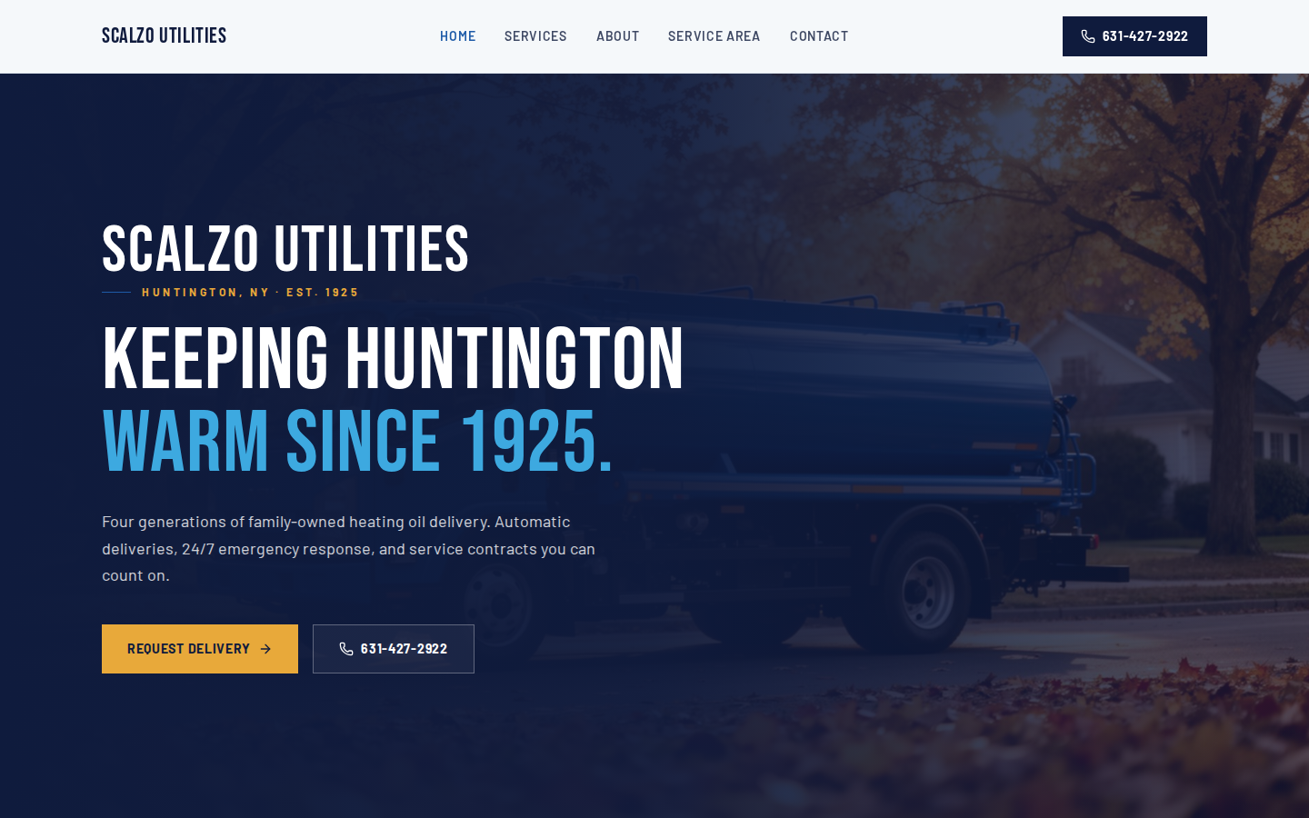 Scalzo Oil's redesigned website
